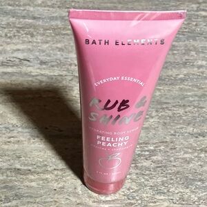 New Bath Elements Rub & Shine feeling peachy peaches & champagne body scrub
